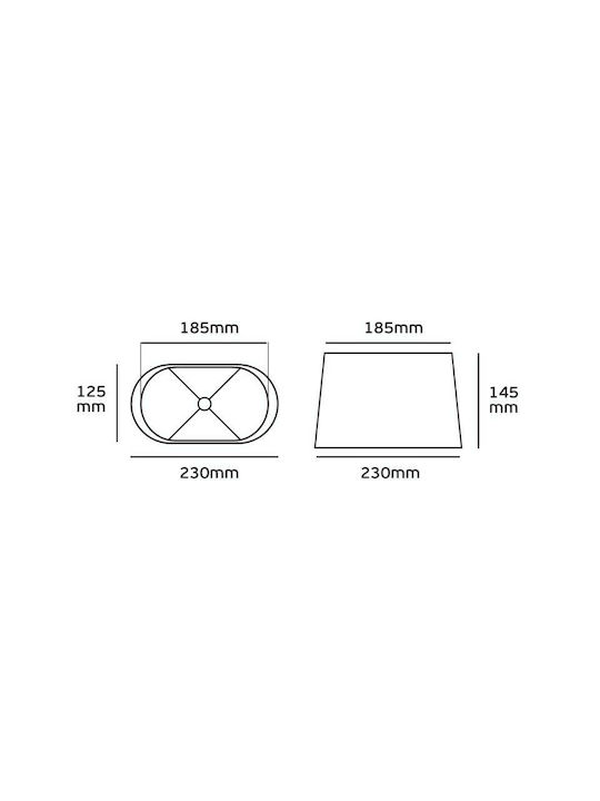 VK Lighting Καπέλο Φωτιστικού 23x14.5εκ.