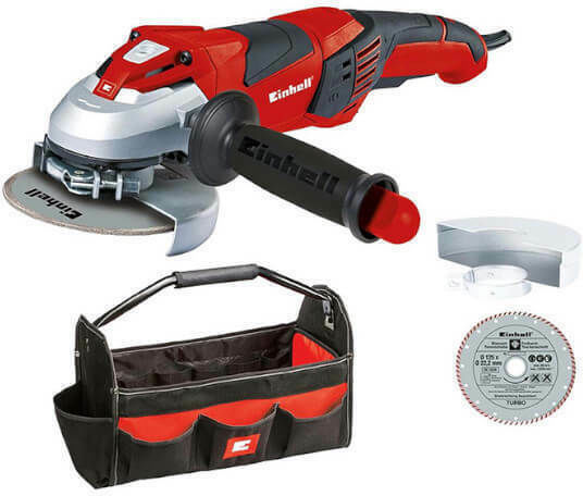 Einhell TE-AG 125 CE Kit Τροχός 125mm Ρεύματος 1100W με Ρύθμιση Στροφών