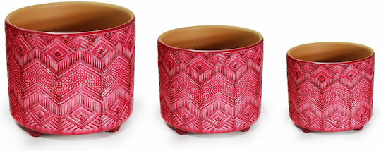 Viosarp Plant Pots Ceramic Green Set of 3
