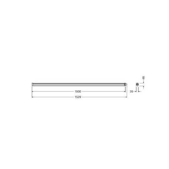 Ledvance Φωτιστικό Σκαφάκι DP SLIM VALUE 1500 GY Εξωτερικού Χώρου με Ενσωματωμένο LED 50W 150εκ.