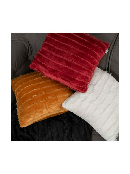 Palamaiki Διακοσμητική Μαξιλαροθήκη Gwen Fleece Black 50x50εκ.