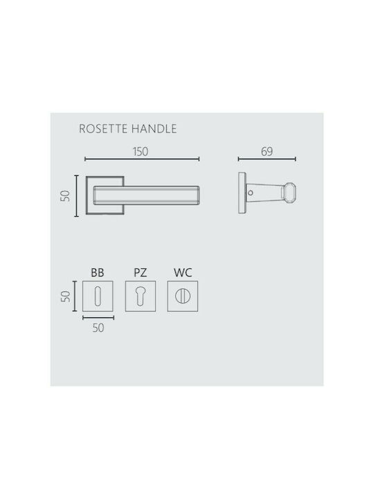 Zogometal Lever Front Door with Rosette Left 2276 2276 with Rosette URL