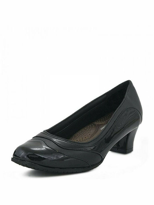 B-Soft Anatomic Patent Leather Black Medium Heels