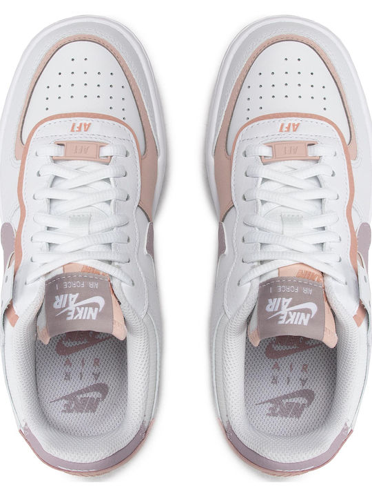 Air Force 1 Shadow Flatforms Sneakers White / Pink Oxford / Rose Whisper / Amethyst Ash