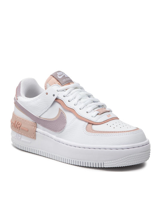 Air Force 1 Shadow Flatforms Sneakers White / Pink Oxford / Rose Whisper / Amethyst Ash