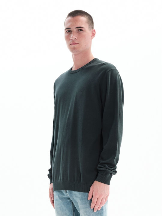 Basehit 9. Men's Long Sleeve Sweater Green