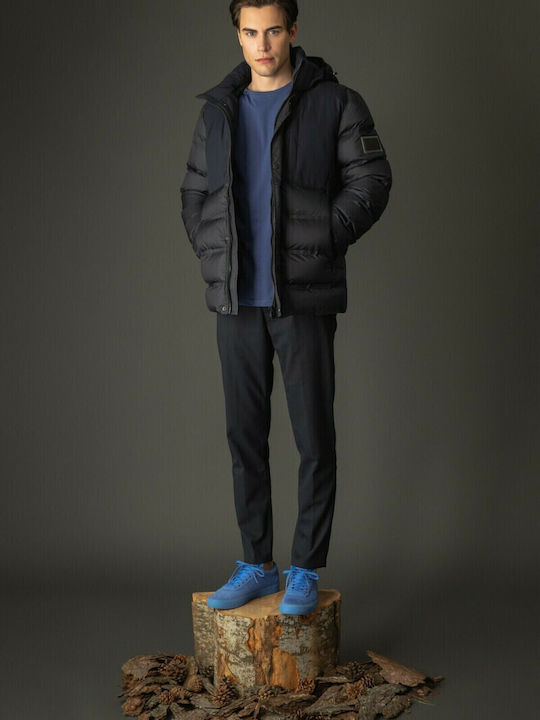 Χειμωνιάτικο Μπουφάν Puffer Navy Μπλε