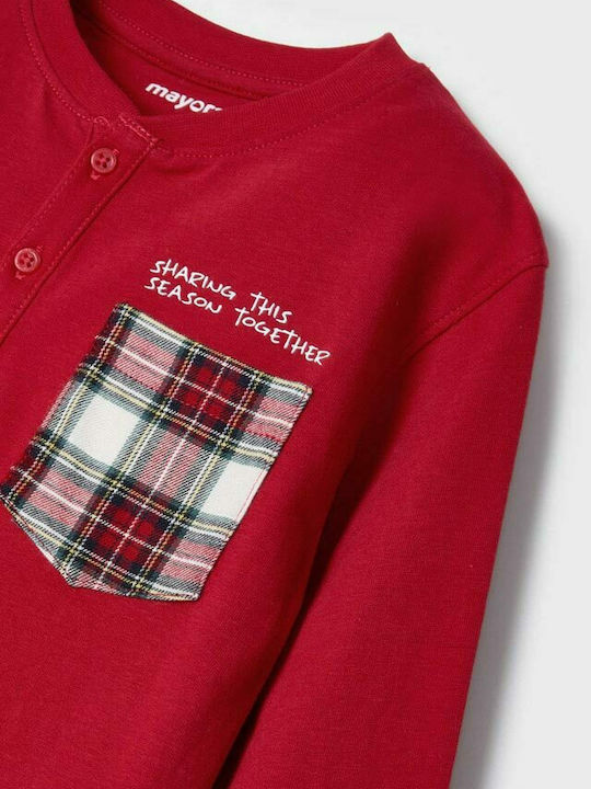 Mayoral Kids' Pajamas Winter Cotton Red