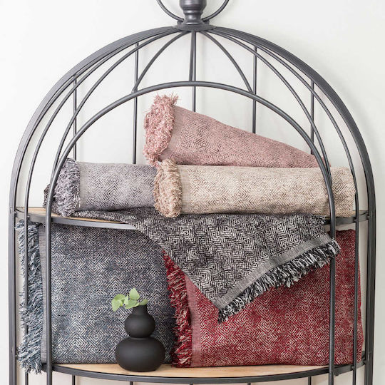 Borea Gemma Sofa Throw Chenille 180x250cm Burgundy