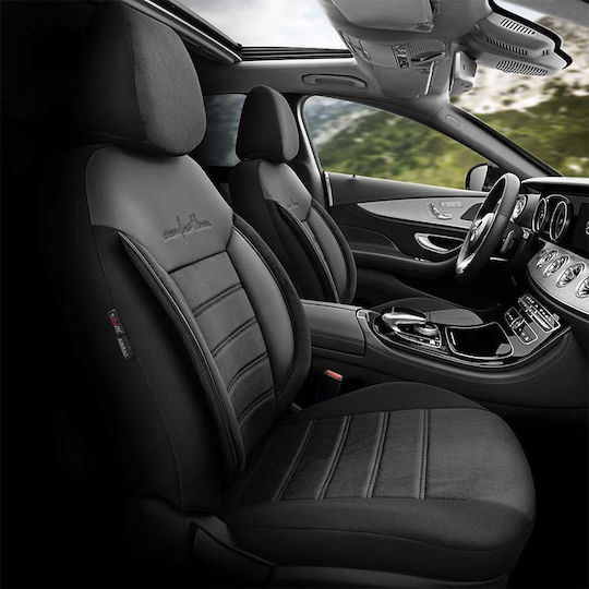 Otom Σετ Καλύμματα Αυτοκινήτου 11τμχ Δερματίνη Comfortline Design CMF-209 Μαύρα