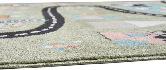 Balsan Carousel Kinder Teppich Straße Grün 160x230cm