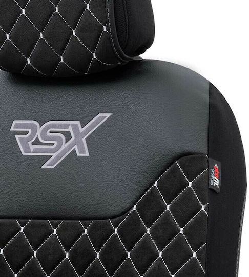 Otom Κάλυμμα Αυτοκινήτου 1τμχ Δερματίνη RSX Diamond Λευκό/Μαύρο