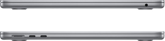Apple MacBook Air 13.6 Zoll 2022 IPS Retina Display Modell M2 8-Kern 8 GB 256 GB SSD 8-Kern GPU Space Grau Internationales Englisch Tastatursprache