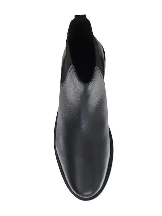 Leder Schwarz Chelsea Stiefeletten