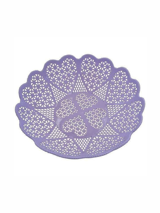 Fruit Bowl Plastic Purple 29x29x8cm