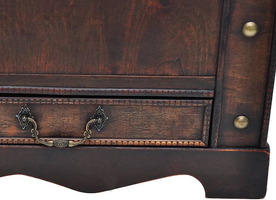 vidaXL Wooden Decorative Trunk Brown 90x51x42cm
