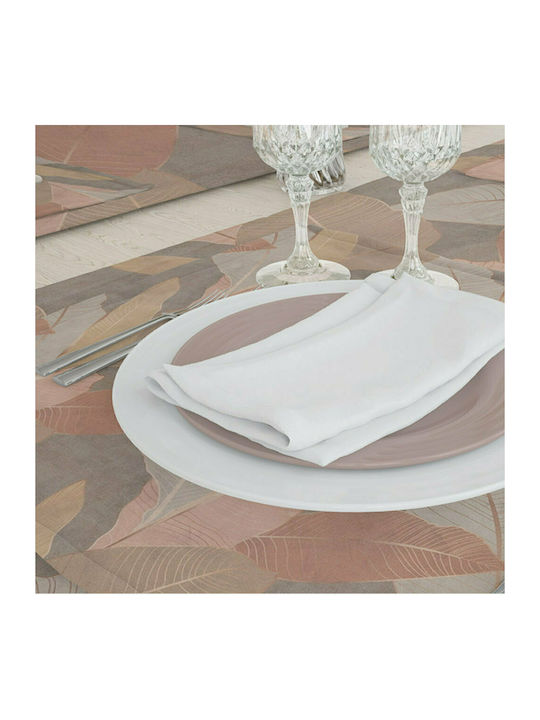 Borea Palm Tree Cotton & Polyester Checkered Tablecloth Σπαγγί 90x90cm