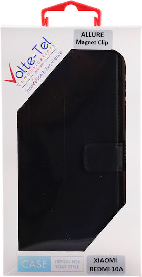 Volte-Tel Allure Magnet Book Δερματίνης Μαύρο (Redmi 10A)