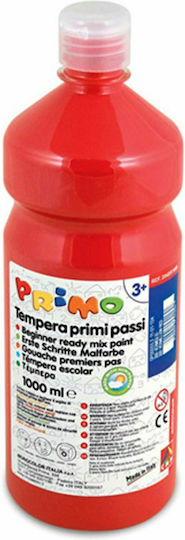 Primo Brillante Tempera de Pictură Roșu Vermillion 300 în Sticlă 1000ml 1buc