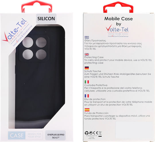 Volte-Tel Full Camera Protection Back Cover Σιλικόνης Μαύρο (OnePlus 10 Pro)