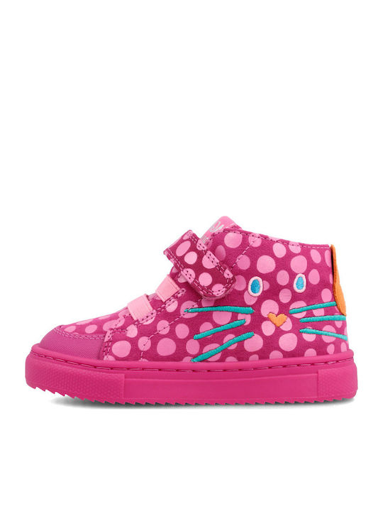 Kids Sneakers High with Scratch Fuchsia