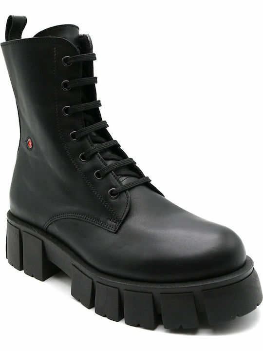 Leather Women's Ankle Boots Black