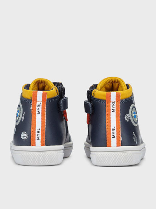 Kinderstiefeletten mit Reißverschluss Marineblau