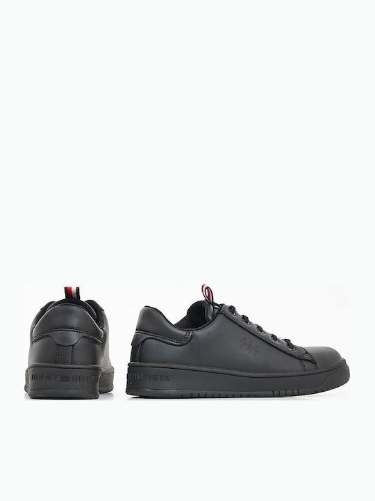 CUT LACE-UP Kids Sneakers Black