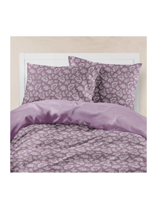 Borea Duvet Cover Cotton Queen 220x240 Azzura Purple