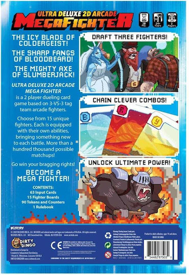 Board Game Ultra Deluxe 2D Arcade Mega Fighter for 2 Players 14+ Years Old (EN) WizKids