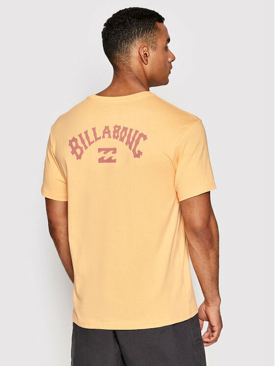 Billabong Arch Wave Ανδρικό T-shirt Πορτοκαλί με Στάμπα