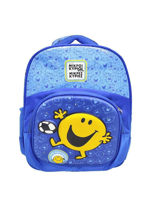 CHartini Poli Mr. Happy School Bag Backpack Kindergarten Blue 8Liters