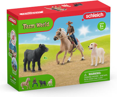 Schleich-S Miniature Toy Farm World: Westernreiten for 3+ Years