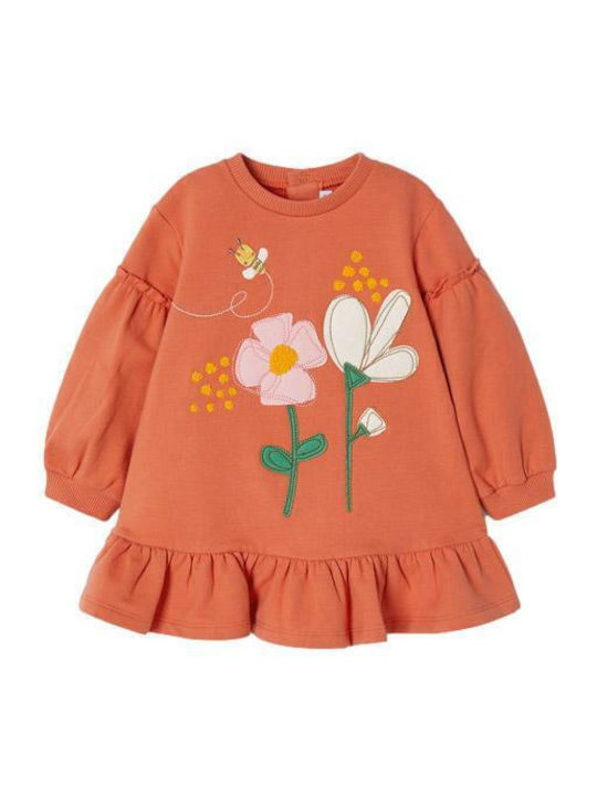Kinderkleid Langärmelig Orange