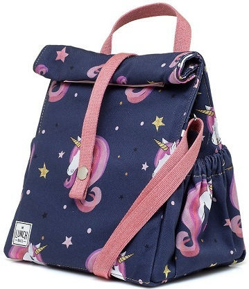 The Lunch Bags Unicorn Kids' Insulated Shoulderbag Lunch Box 5L Blue Unicorns 21x16x24cm