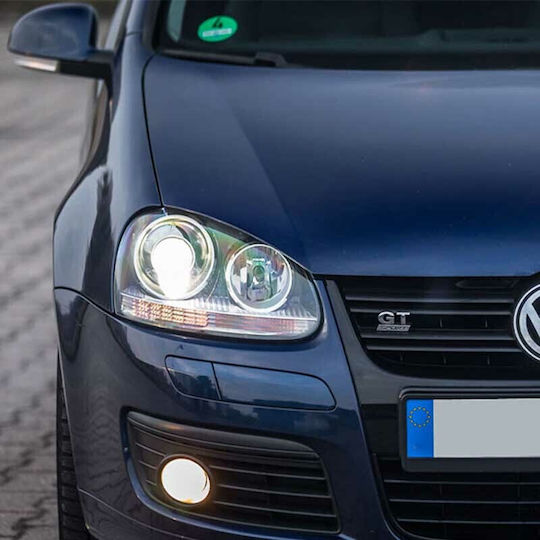 Depo Предни светлини за Volkswagen Голф / Джета Черно H7/H7 2003-2008 2бр