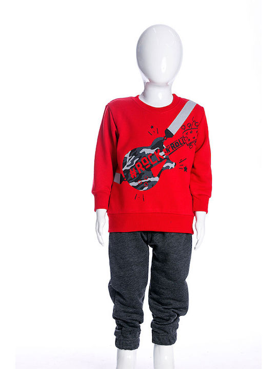 Joyce Kids Sweatpants Set Red 2pcs