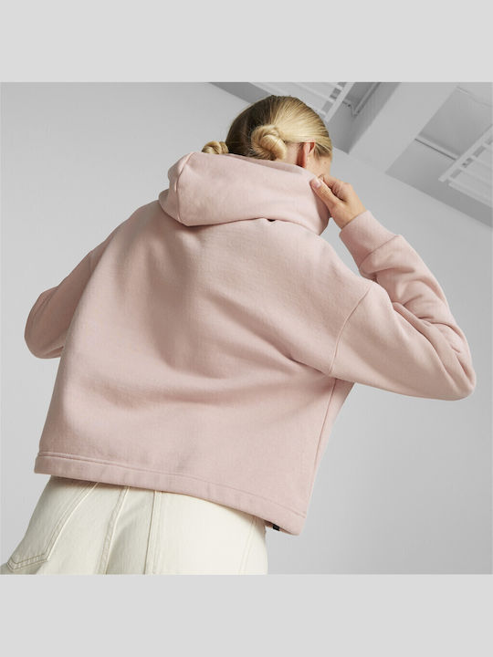 PUMA Power Tape Women's Sweatshirt Pink with Hood