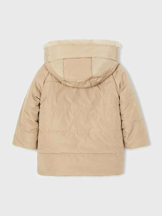 Kids' Casual Jacket Short with Hood Beige Ecofriends