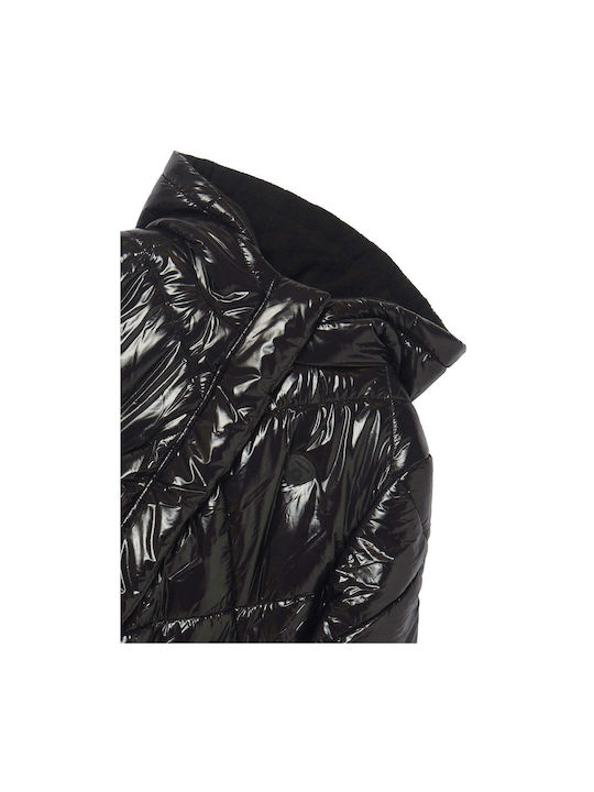 Mayoral Kids Quilted Jacket short with Lining & Protection Hood Black