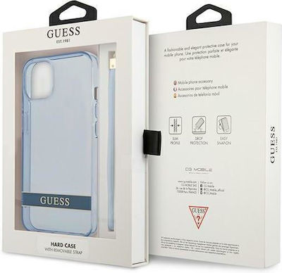 Guess Translucent Stap Back Cover Πλαστικό Μπλε (iPhone 13)