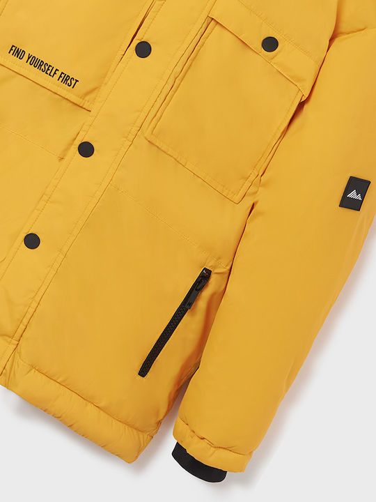 Kids' Casual Jacket Long with Hood Yellow