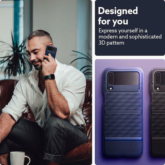 Caseology Parallax Back Cover Plastic / Silicone Midnight Blue (Galaxy Z Flip4)