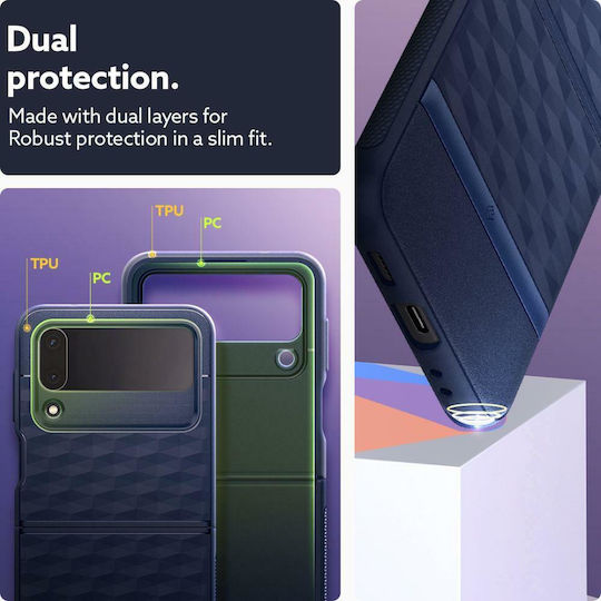 Caseology Parallax Back Cover Plastic / Silicone Midnight Blue (Galaxy Z Flip4)