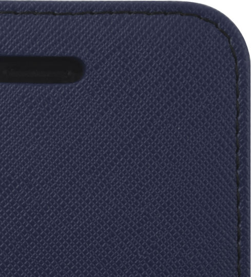 Fancy Wallet Synthetic Leather Blue (Redmi 10A)
