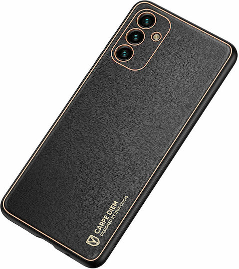 Dux Ducis Yolo Elegant Umschlag Rückseite Synthetisches Leder Schwarz (Galaxy A13 5G)
