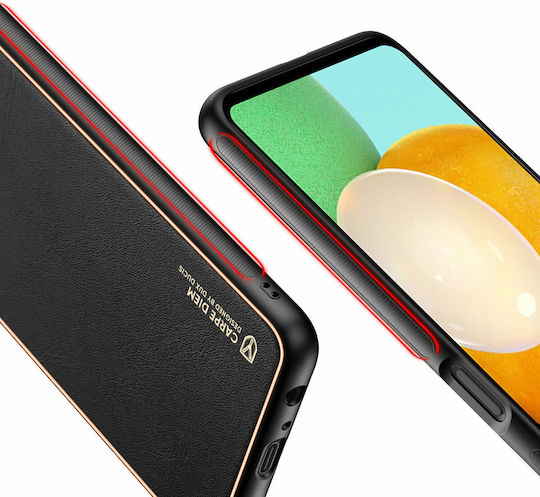 Dux Ducis Yolo Elegant Umschlag Rückseite Synthetisches Leder Schwarz (Galaxy A13 5G)