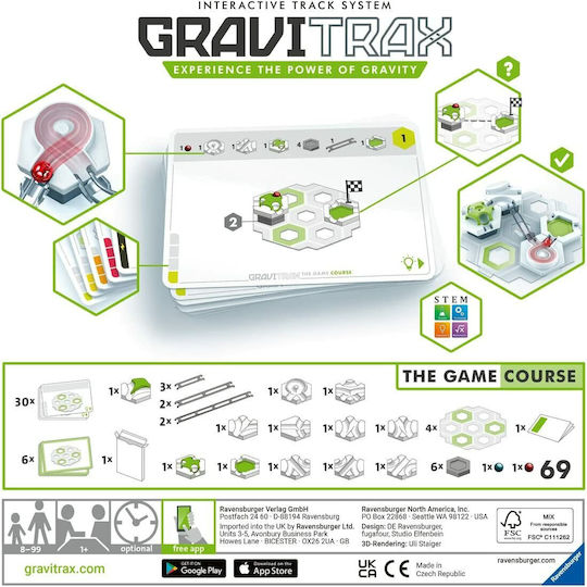 Ravensburger The Game Course STEM Joc Educațional Mecanic Gravitrax pentru 8+ ani Ani