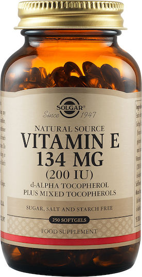 Solgar Vitamin E Vitamin for Skin & Antioxidant Action 200iu 134mg 250 softgels