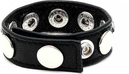 Rimba Penis Strap Decorated With Studs Cock Ring Schwanz Leder Black